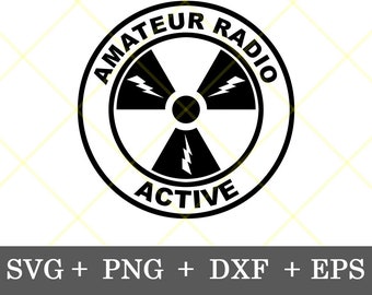 Instant Download!!! Amateur Radio Active Ham Radio Design svg  Amateur Radio Clip Art svg  Fathers Day gift for Him svg, png, dxf, eps