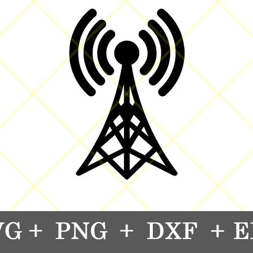 Instant Download Ham Radio Tower Design Svg Amateur Radio image