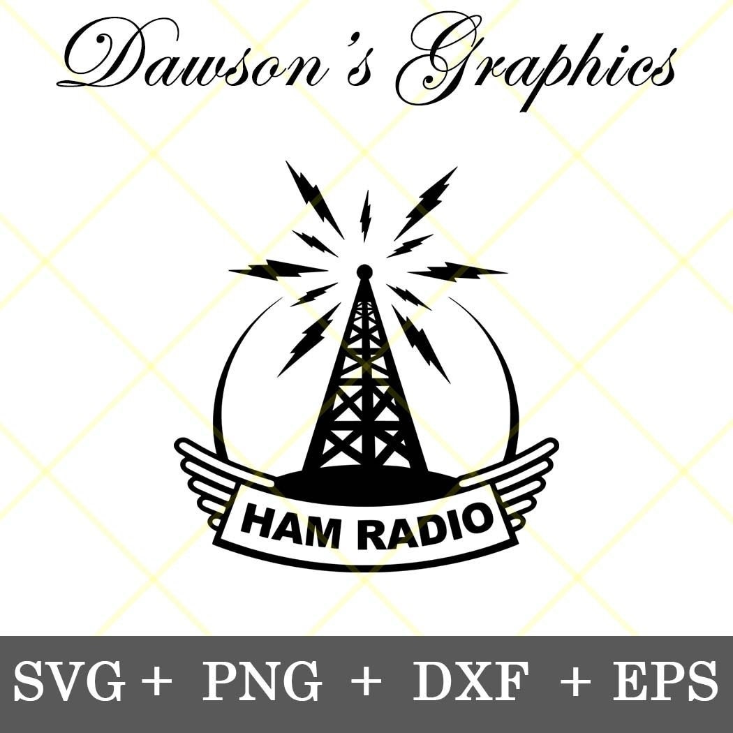 Instant Download Ham Radio Tower With Banner Design picture