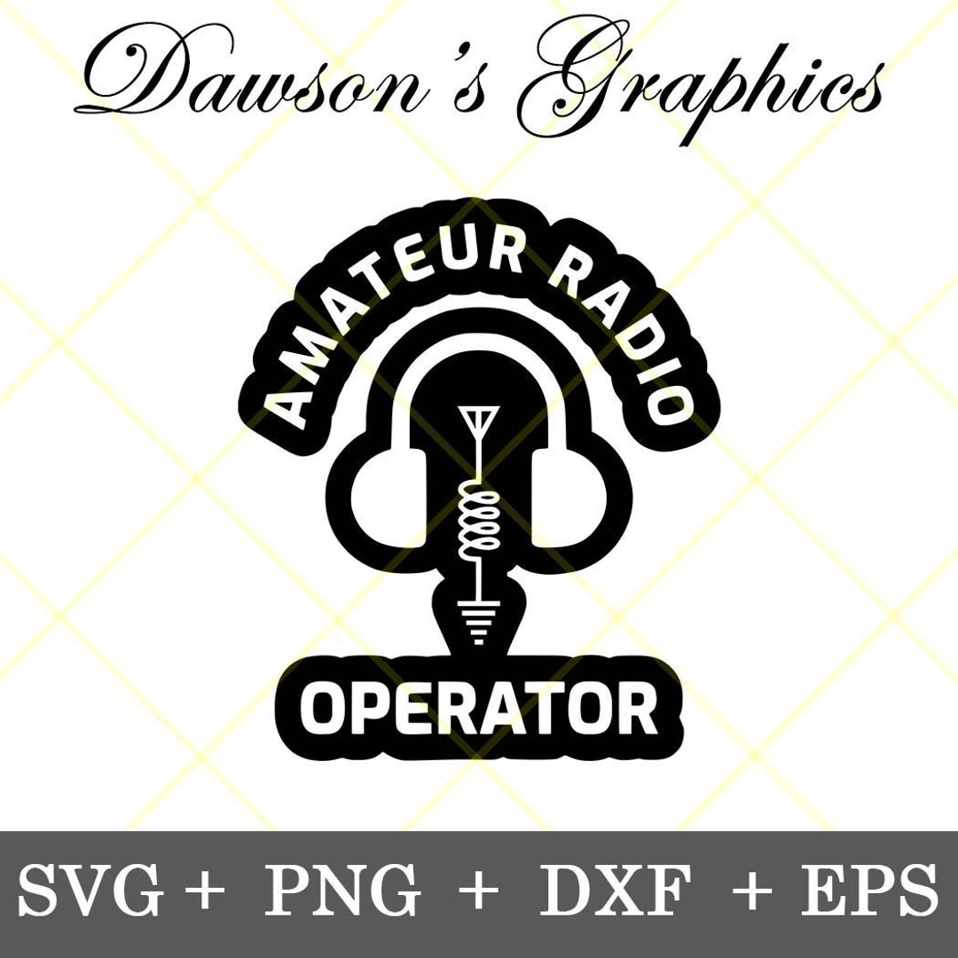 Instant Download Amateur Radio Operator Logo Design Svg pic photo