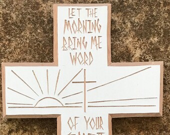 Cross With Scripture, Morning Sign, Devotional Gift