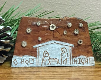 Christmas Music Box, O Holy Night, Christmas Nativity Ornament