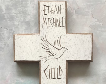 First Communion Boy Gift, First Communion Cross Personalized