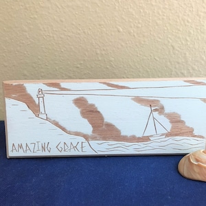 Charming Handmade Amazing Grace Music Box - Unique Carved Design