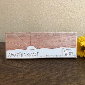 Handcrafted Amazing Grace Music Box - Beautiful Wooden Keepsake