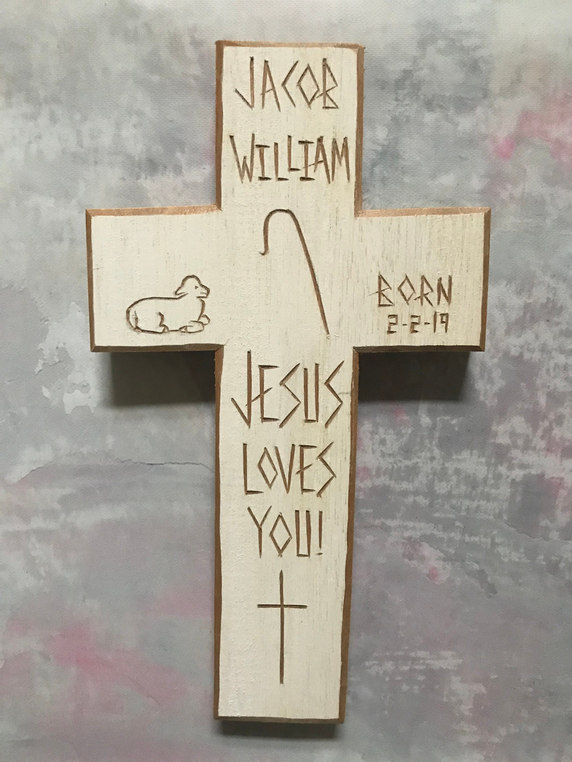 Personalized Cross Boy Religious Baby Boy Gift Etsy