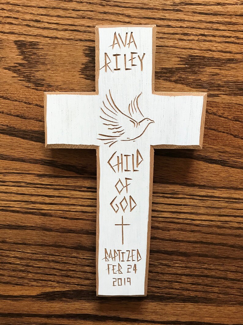 Baptism Cross Personalized Baptism Gift Girl Cross Etsy