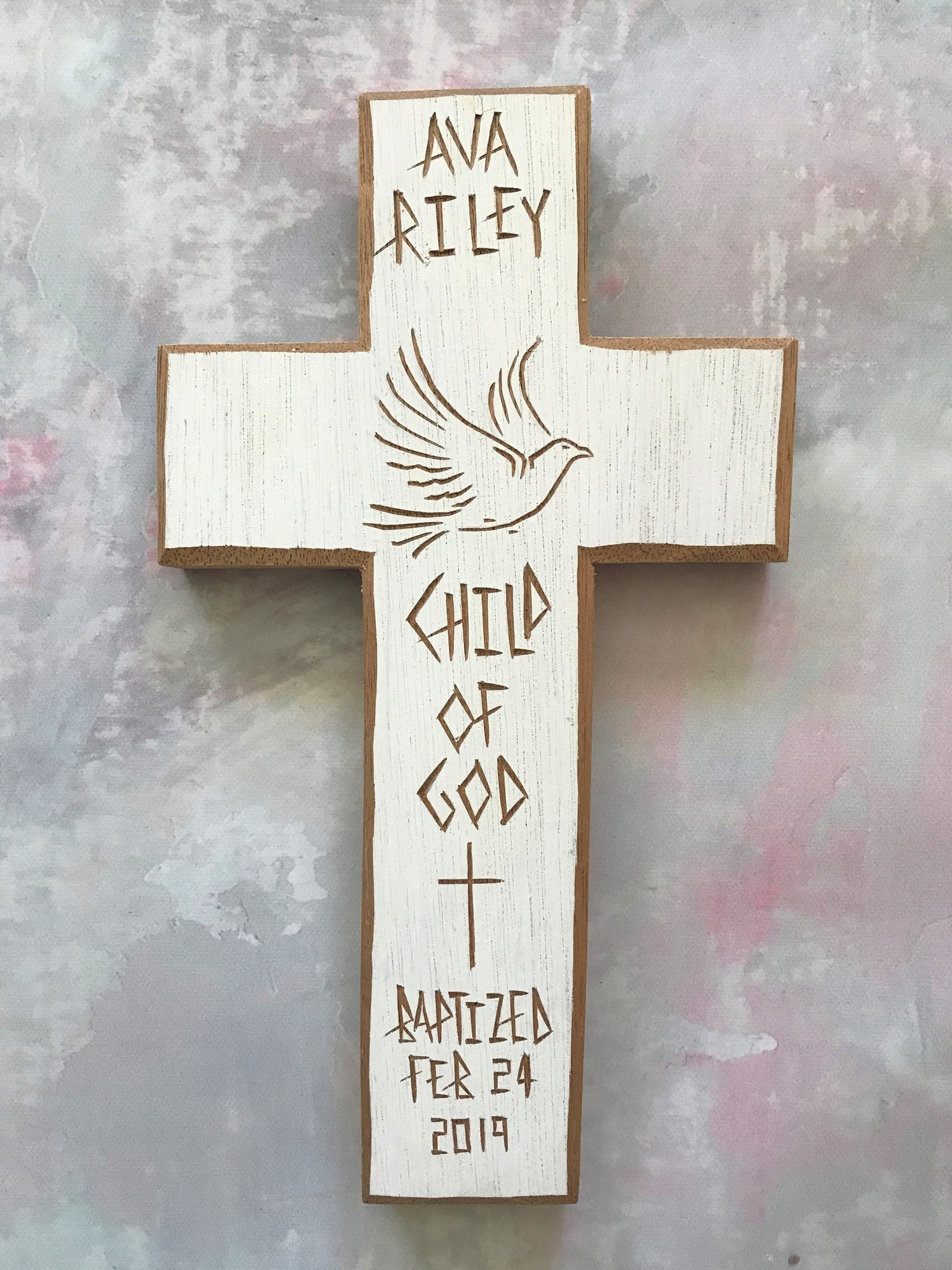 Baptism Cross Personalized Baptism Gift Girl Cross Etsy UK