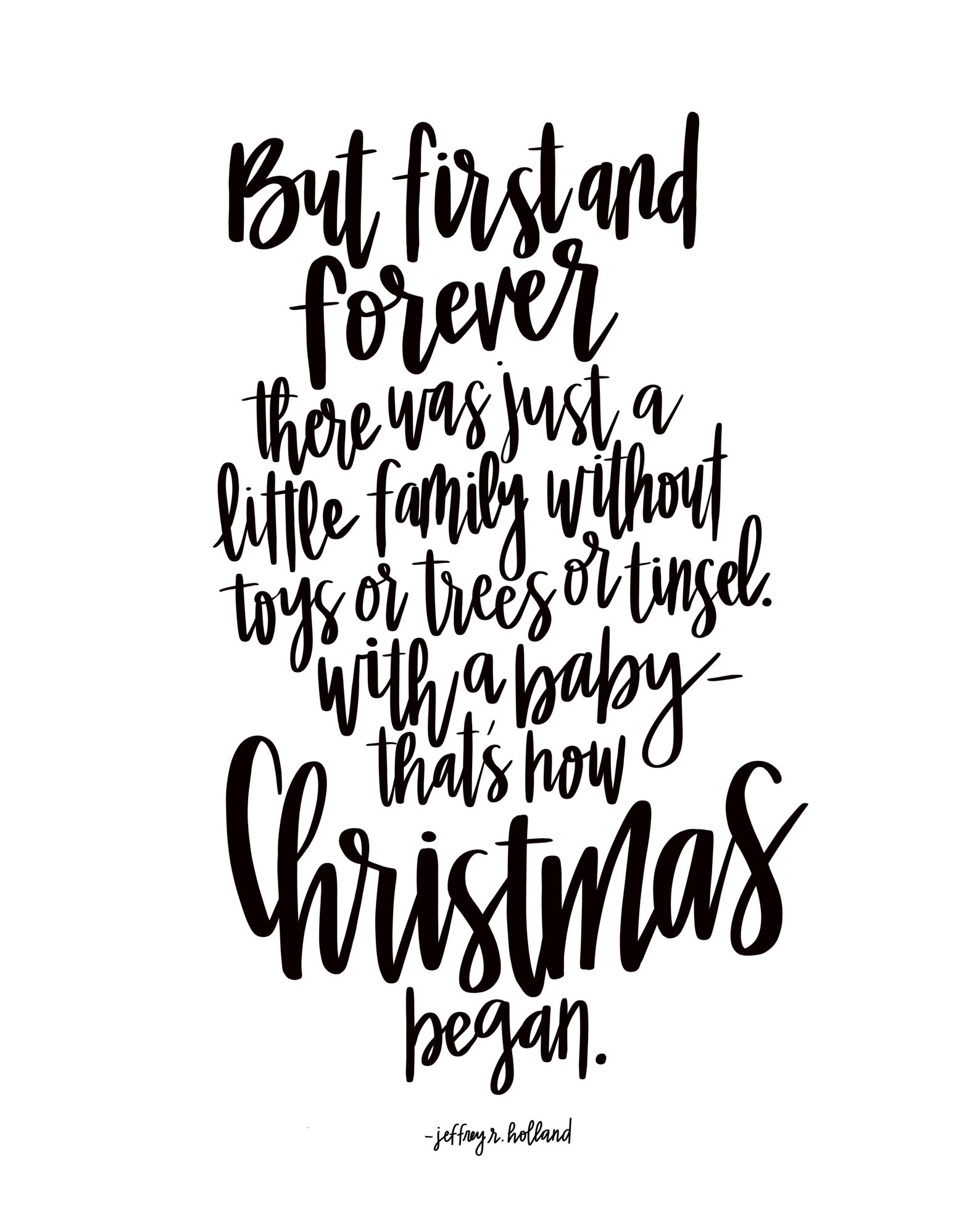 Black and White Christmas Quote Printable PDF & JPEG - Etsy