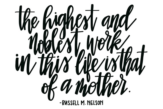 Mother's Day Quote PDF and JPEG Digital Print Download - Etsy