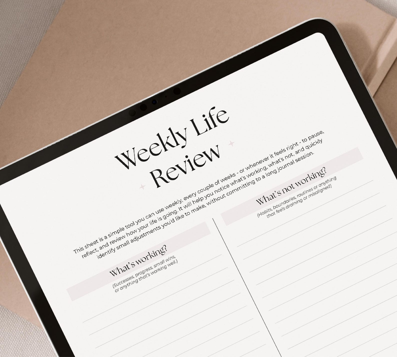 Life Check In Weekly Life Check-in Review Printable | Self Reflection Worksheet ...