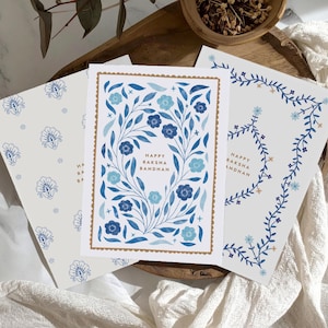 Raksha Bandhan Greetings Card Pack of 3 - 5x7 Rakhri Card - Blue - Bundle