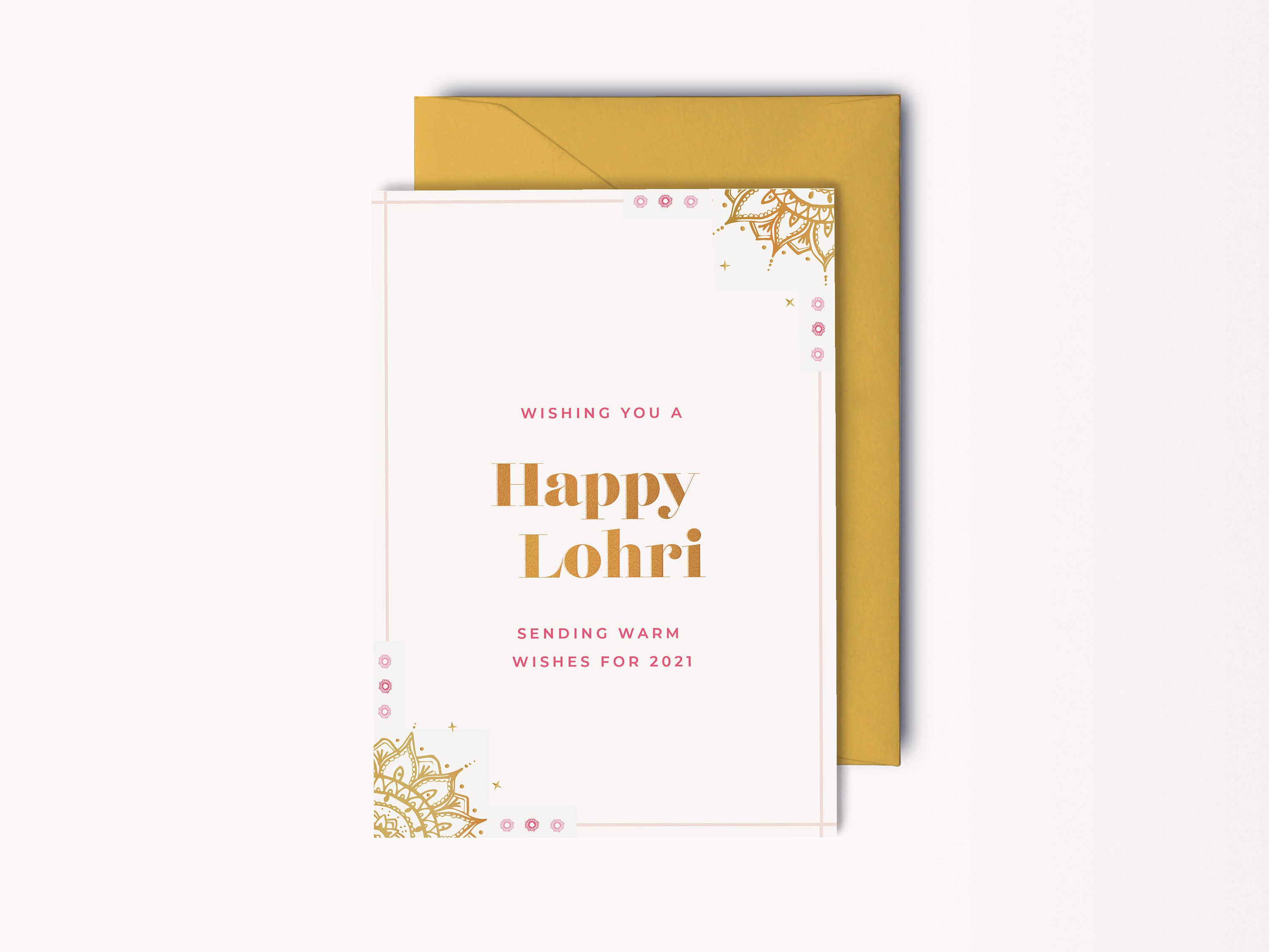 Happy Lohri Card Warm Wishes for 2021 Lohri Card with | Etsy