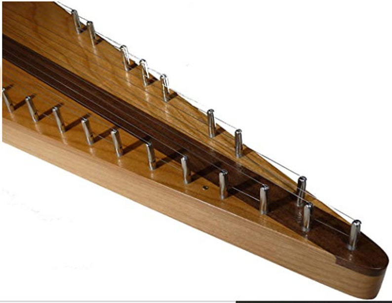 Zither Heaven 22 Stringed Bowed Psaltery. Made of Cherry With a Book
