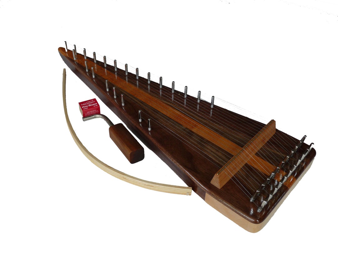 Zither Heaven 22 Stringed Bowed Psaltery. Made of Black Walnut With a