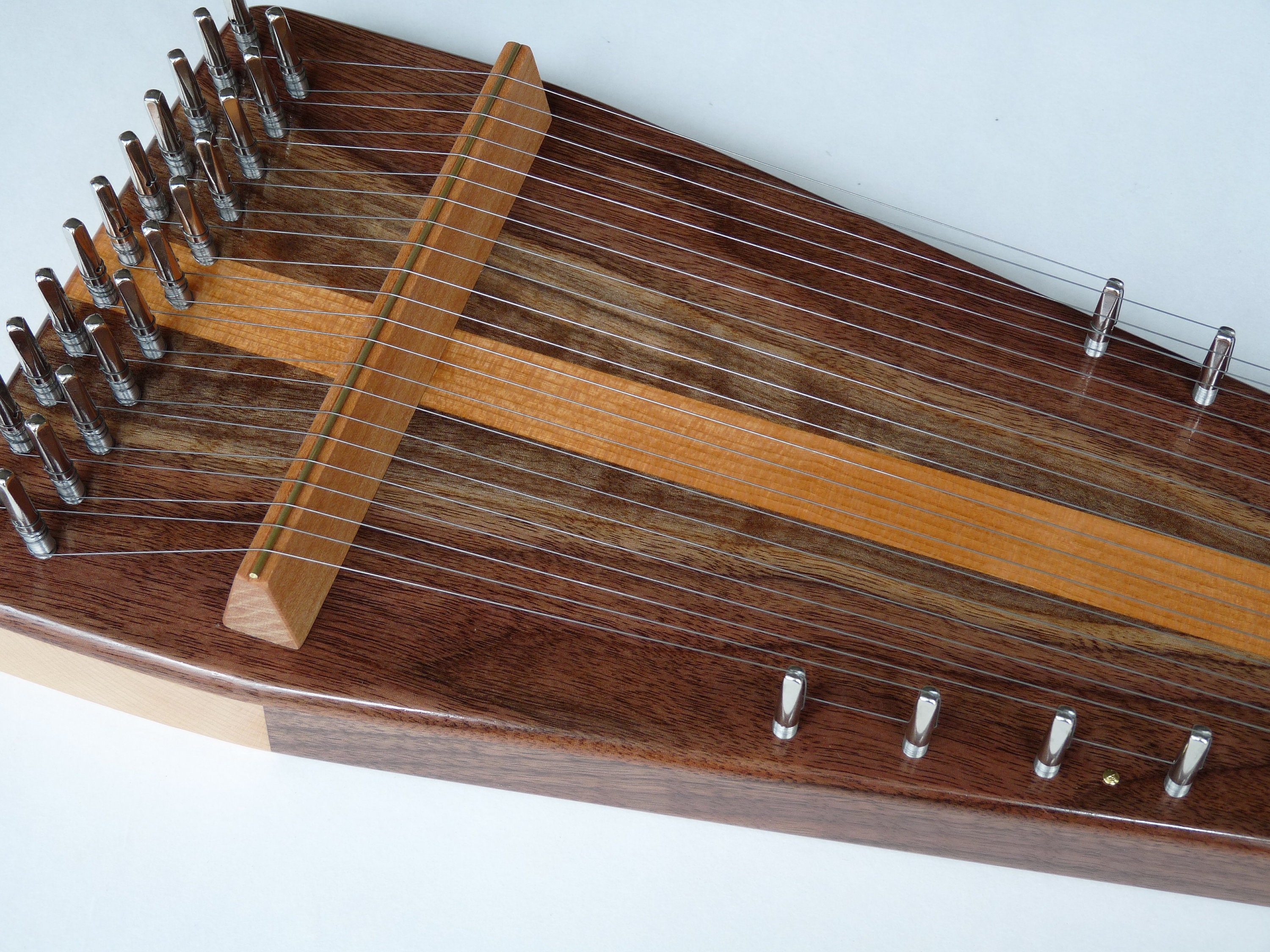 Zither Heaven 22 Stringed Bowed Psaltery. Made of Black Walnut With a