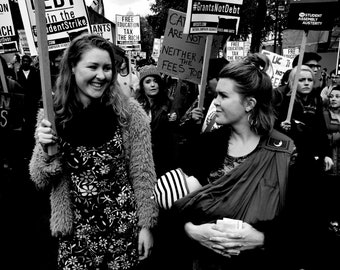 Mother and Daughter Protest Photo Print