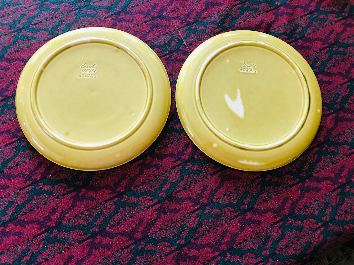 Russel Wright American Modern chartreuse dinnerware set Etsy