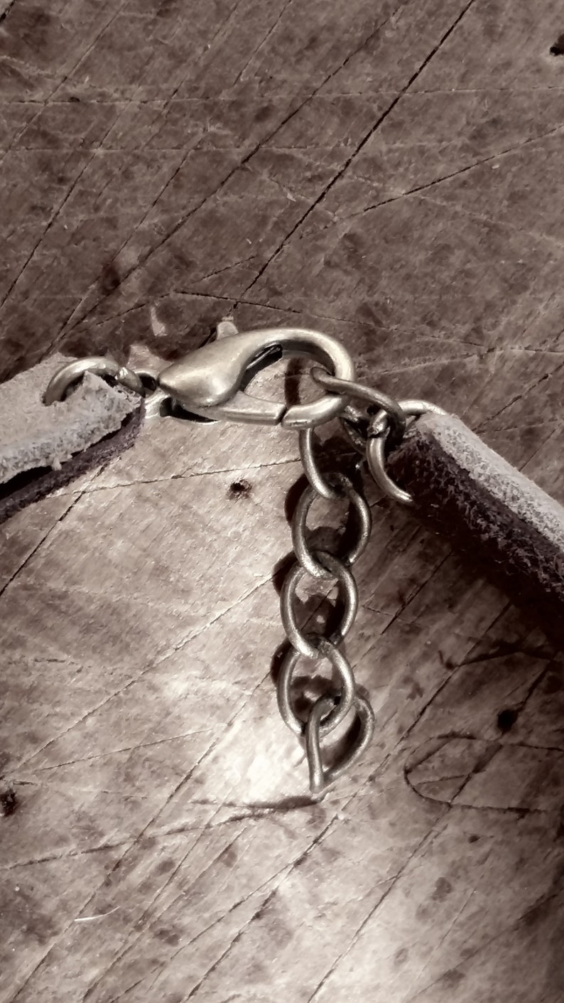 Leather strap and leaf