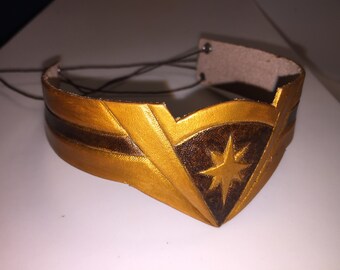 Child Wonder Woman Head Band - Hand Made Leather