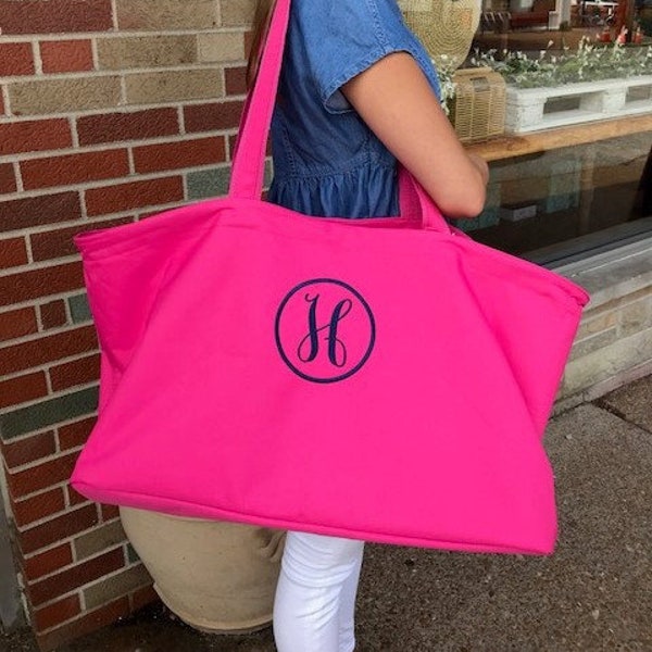 Ultimate Tote/ Personalized Utility Tote/ Embroidered Tote/ Monogrammed Beach Bag