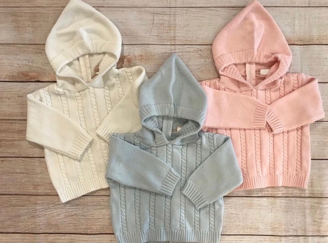 Personalized Baby Sweater/ Hooded Baby Sweater/ Infant Sweater Etsy