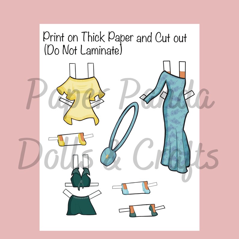 Printable Paper Doll & House Lucy Paper Doll Activities for Etsy