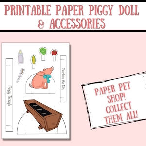 Printable Paper Doll Pig Pet & Accessories | Activities for Kids