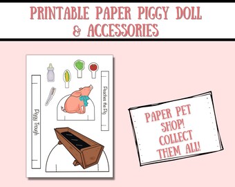 Printable Paper Doll Pig Pet & Accessories | Activities for Kids