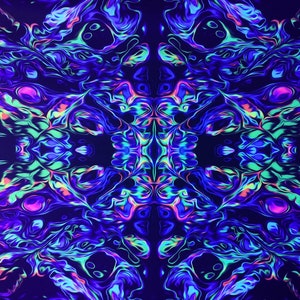 Cell Portal - Schwarzlicht Wandbehang (Trippy Fluid Art UV-Reaktiver Wandbehang)