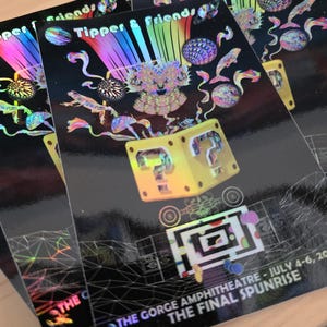 Tipper Gorge 6&quot; Psychedelic Holographic Sticker | Car, Laptop, Water Bottle, Tumbler Vinyl Sticker