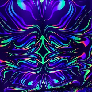 To Infinity Blacklight Tapisserie (Psychedelic UV Reactive)