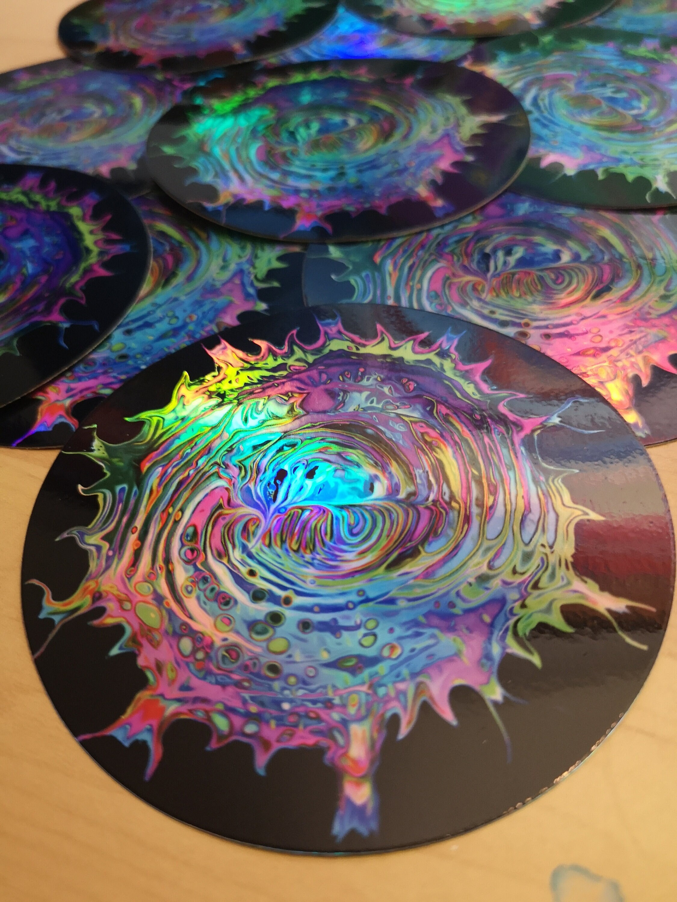 Rave Candy - Psychedelic Alien 4" Holographic | Car, Laptop, Water Bottle, Tumbler Vinyl Sticker
