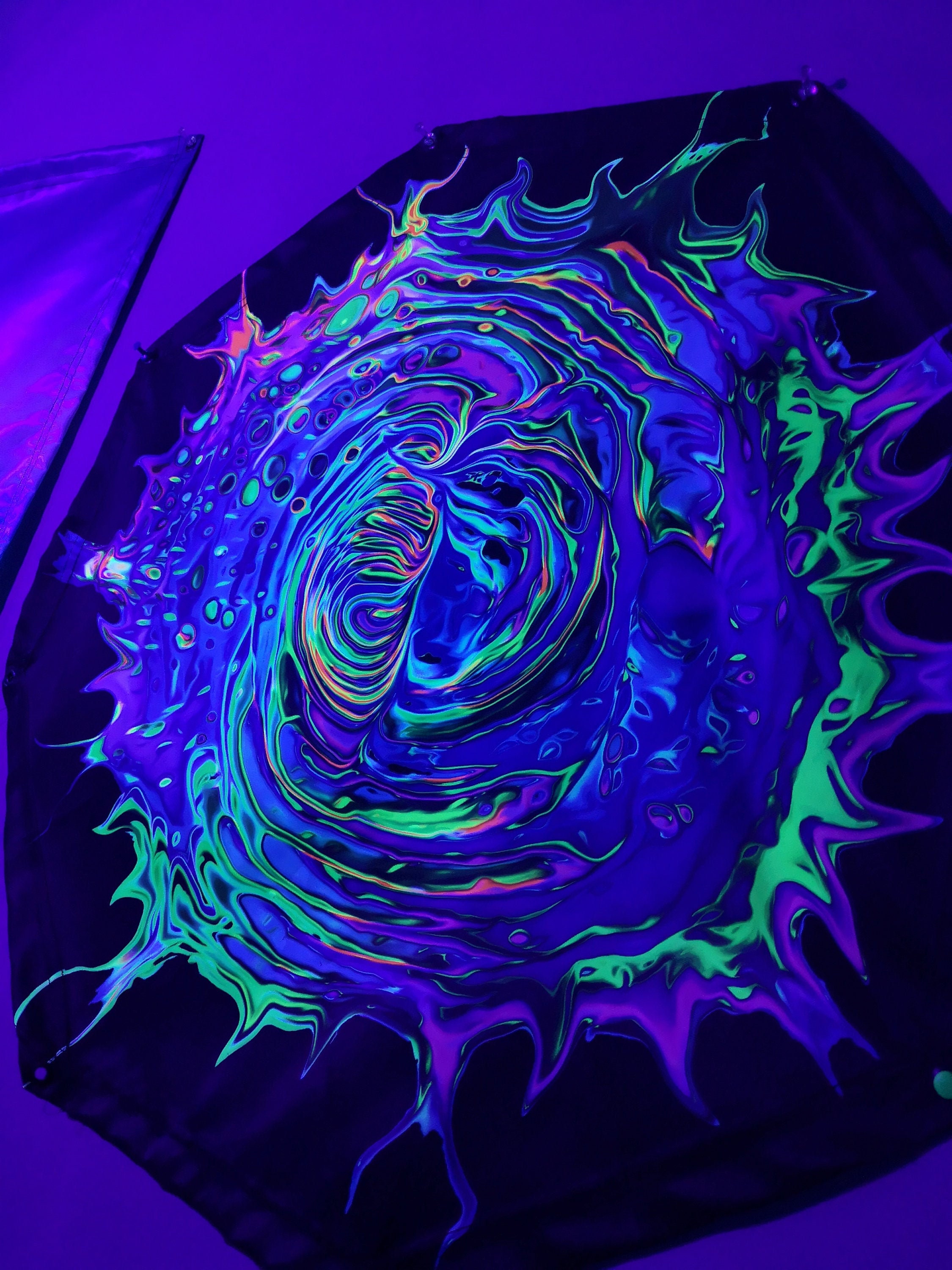 Rave Candy abstract Blacklight Tapestry UV Reactive - Etsy