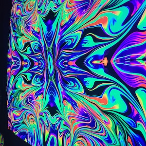 Macrodose (Blacklight Tapestry) UV Reactive Fluorescent Wall Hanging