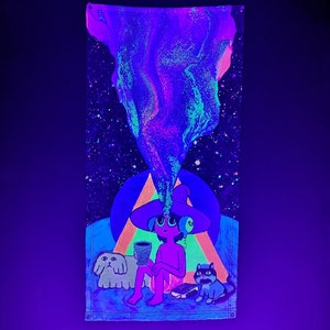 Clancy from the Midnight Gospel - Blacklight UV Reactive Tapestry (Opening the Third Eye) Wall Hanging
