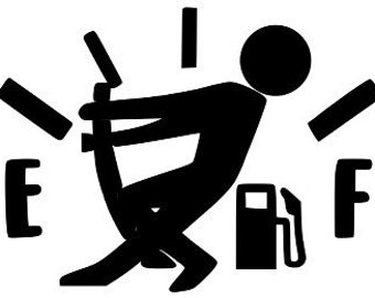 Gas gauge boy decal
