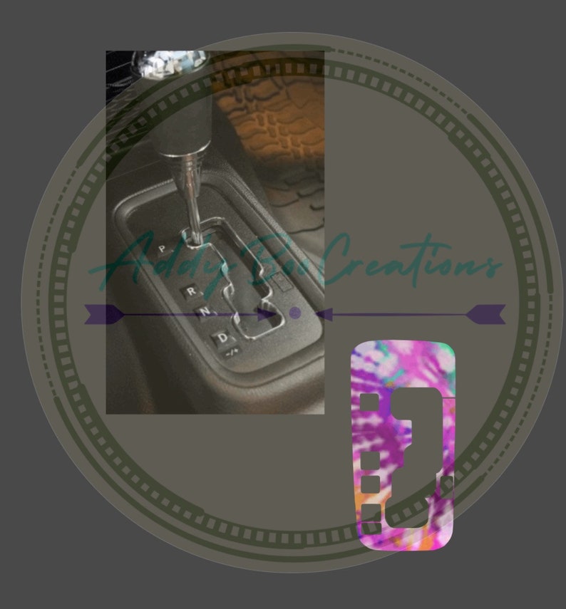 Tie dye themed gear shift plate decals *READ DESCRIPTION Tie Dye