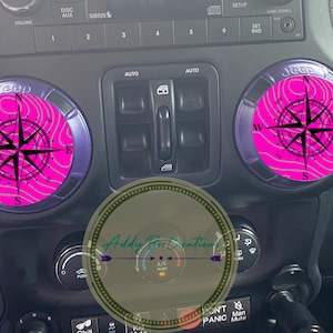 Topography and compass air vent/AC vent decals