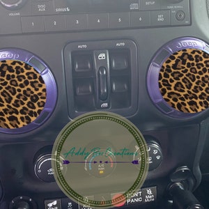 Leopard Print Air Vent Decals, AC Vent Decals