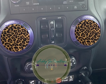 Leopard Print Air Vent Decals, AC Vent Decals