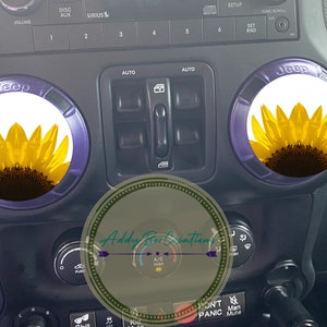 Half Sunflower air vent decals
