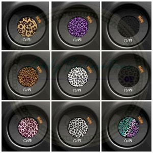 Leopard print push to start button decals