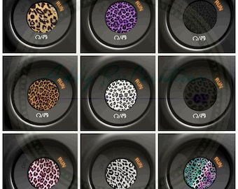 Leopard print push to start button decals PLEASE READ DESCRIPTION
