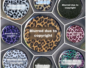 Leopard print steering wheel decal overlay