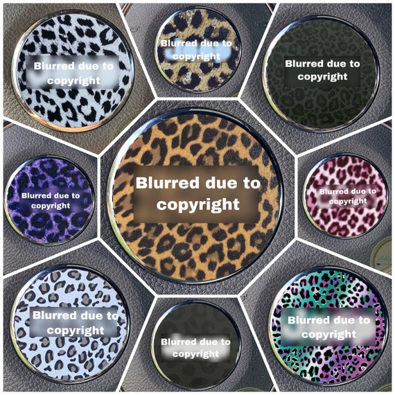 Leopard print steering wheel decal overlay