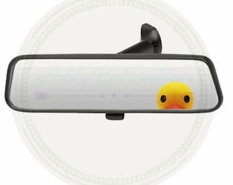 Duck Peeker rear view mirror/sun visor decal
