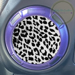 Leopard Print Air Vent Decals, AC Vent Decals Snow Leopard