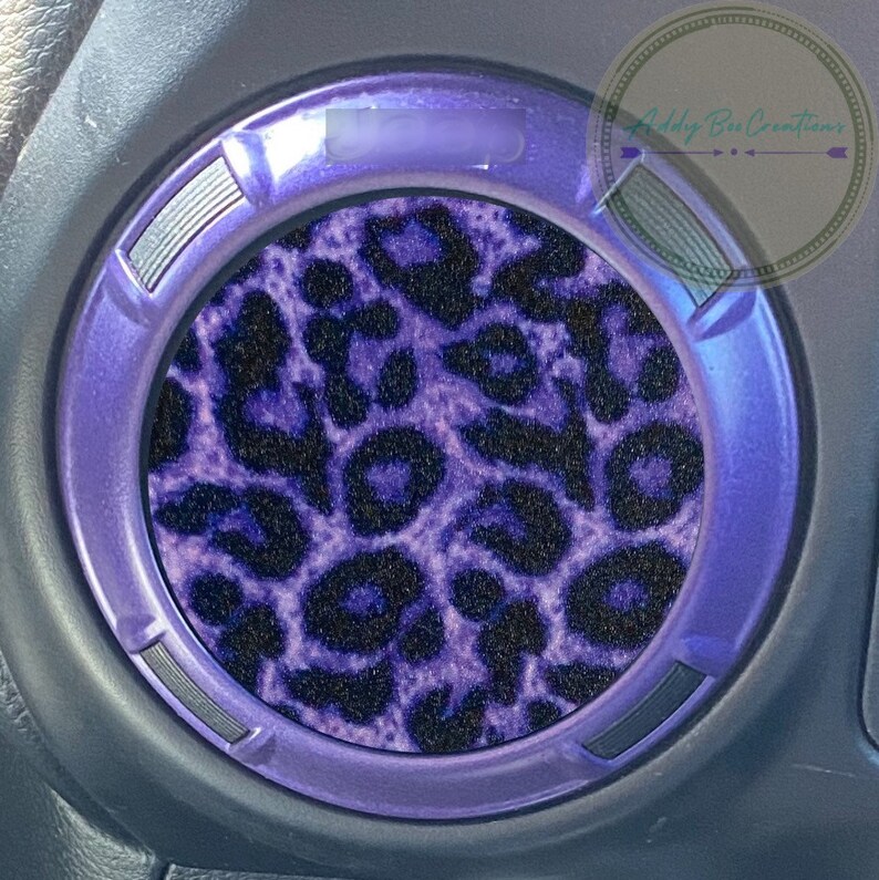 Leopard Print Air Vent Decals, AC Vent Decals Purple Leopard