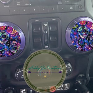 Sugar skulls air vent/AC vent decals